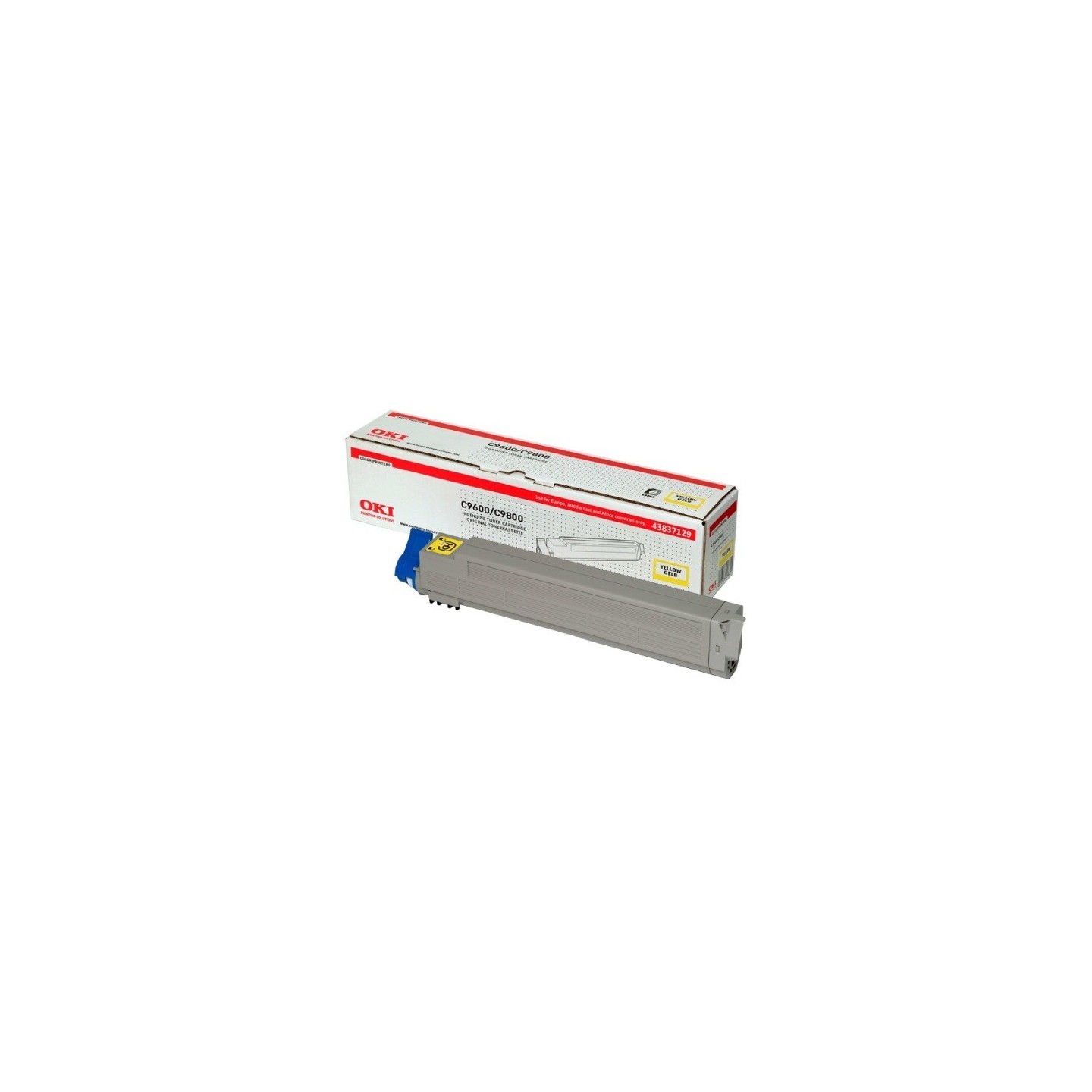 43837129 - Toner jaune OKI pour imprimante C9655, Toner Express : achat en ligne de Toner jaune OKI