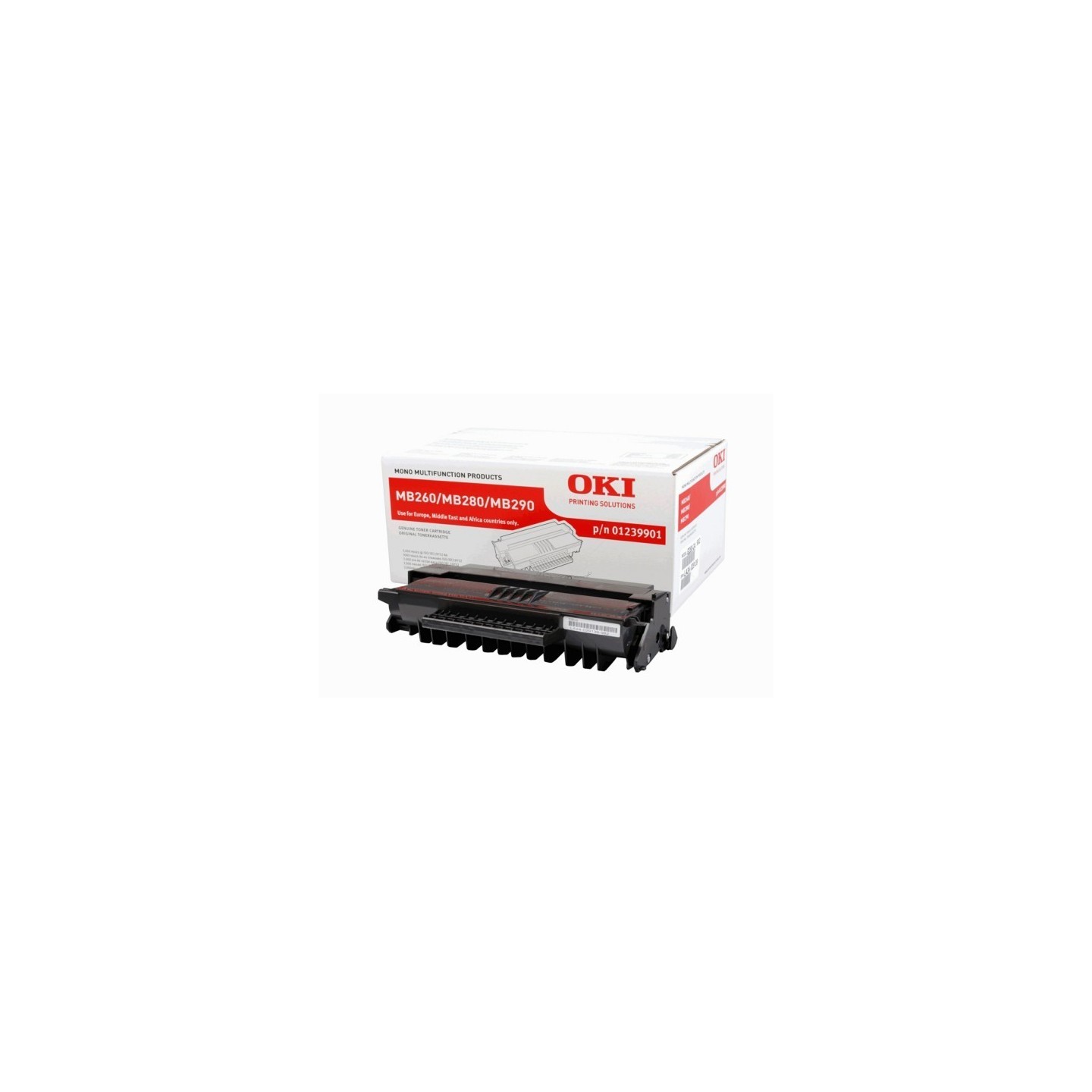 01239901 - Toner noir Oki pour MB260, MB280, MB290, Toner Express : achat en ligne de Toner noir Oki 