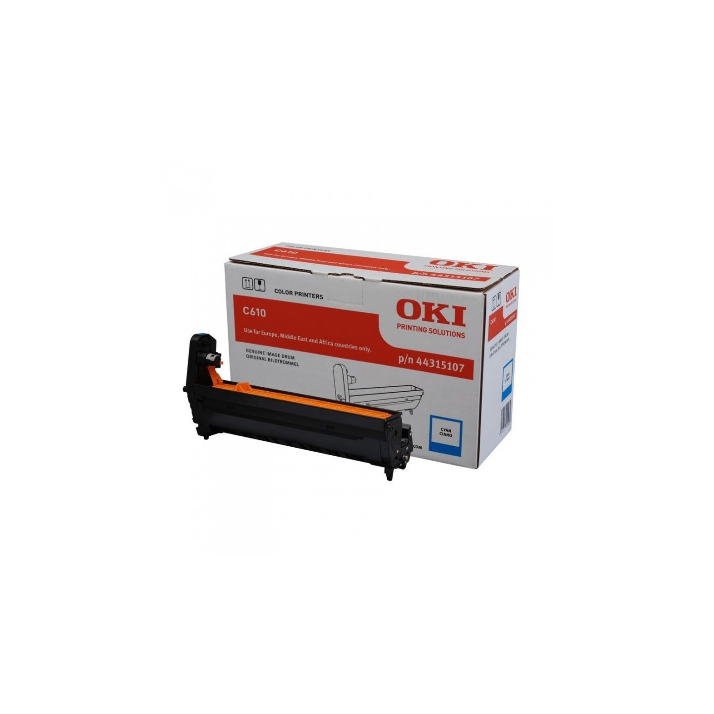44315107 - Tambour cyan Oki pour imprimante C610, Toner Express : achat en ligne de Tambour cyan Oki 