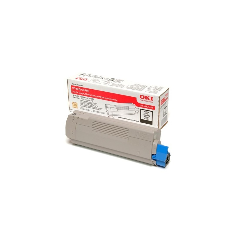 43324424 -Toner noir Oki pour imprimante C5800/C5900..., Toner Express : achat en ligne de Toner noir Oki
