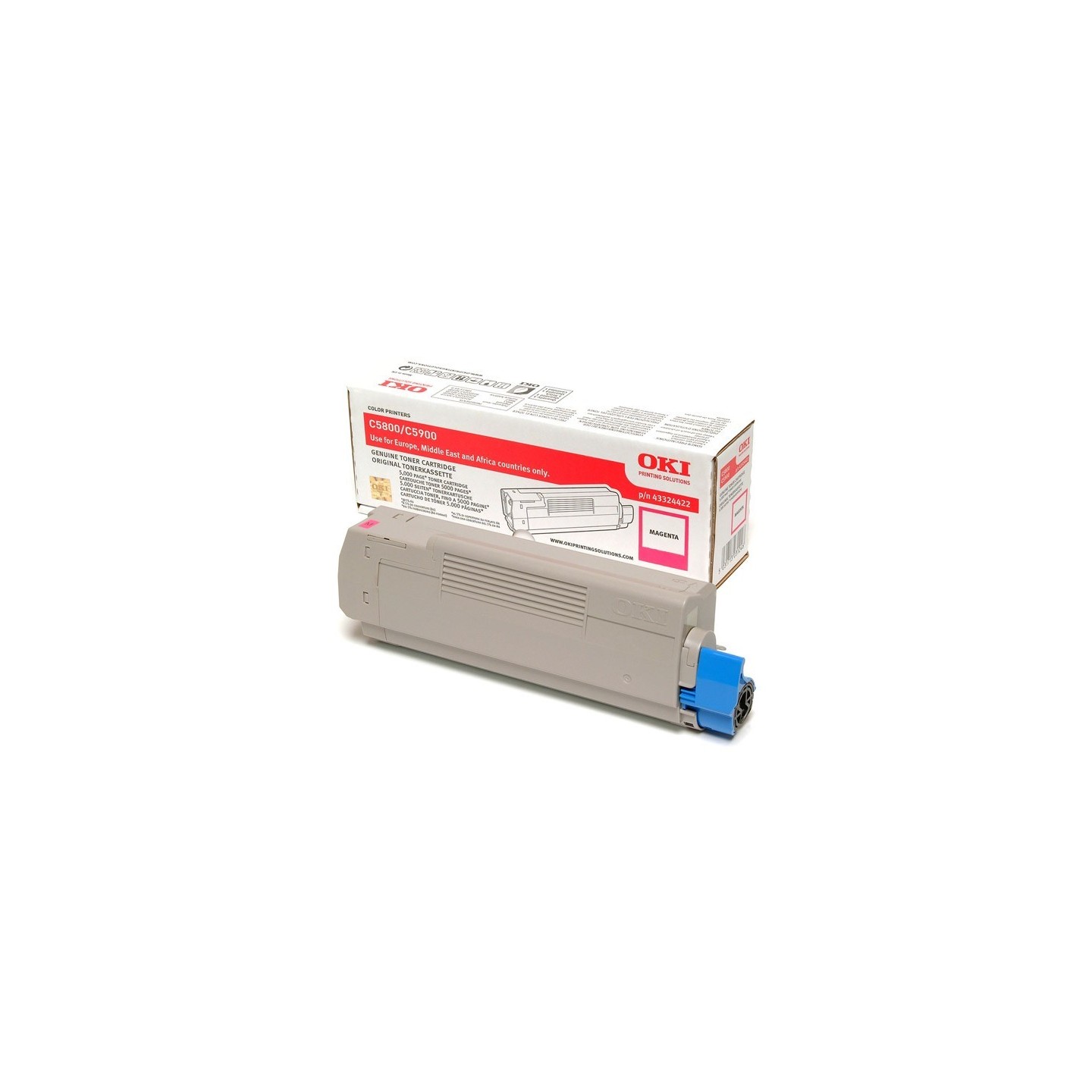 43324422 - Toner magenta Oki pour imprimante C5800/C5900..., Toner Express : achat en ligne de Toner magenta Oki 