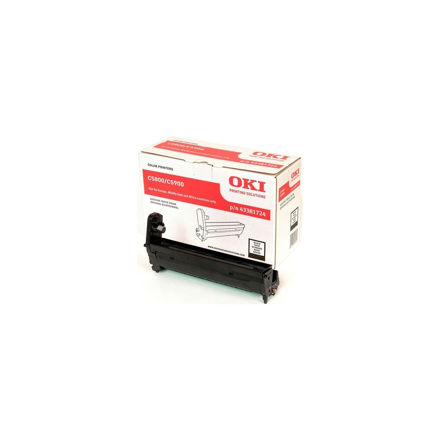 43381724 - Tambour noir Oki pour impriante C5800/C5900, Toner Express : achat en ligne de Tambour noir Oki 