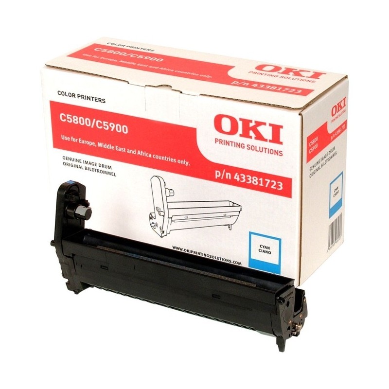 43381723 - Tambour cyan Oki pour imprimante C5800/C5900, Toner Express : achat en ligne de Tambour cyan Oki 