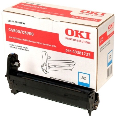 43381723 - Tambour cyan Oki pour imprimante C5800/C5900, Toner Express : achat en ligne de Tambour cyan Oki 