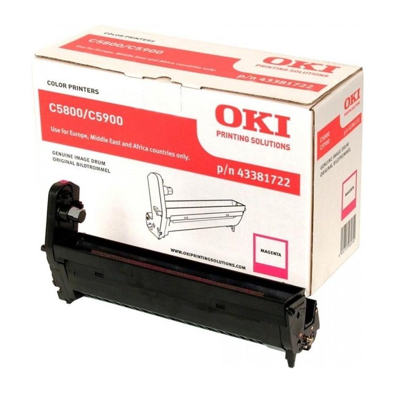 43381722 - Tambour magenta Oki pour imprimante C5800/C5900, Toner Express : achat en ligne de Tambour magenta Oki 