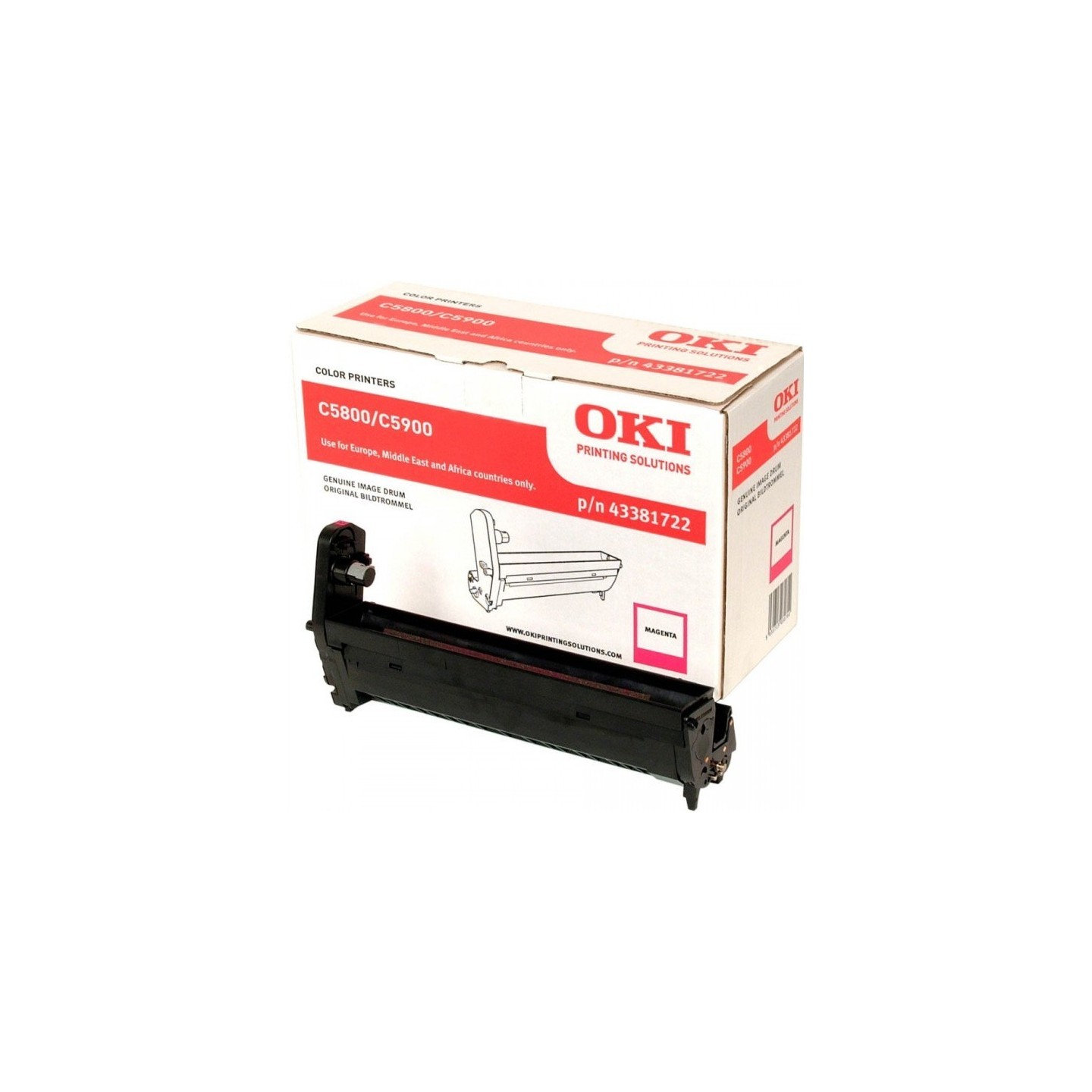 43381722 - Tambour magenta Oki pour imprimante C5800/C5900, Toner Express : achat en ligne de Tambour magenta Oki 