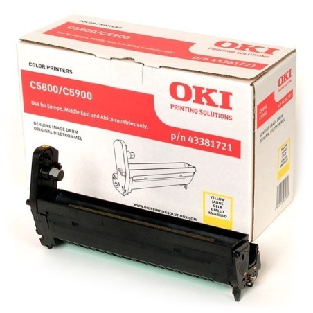 43381721 - Tambour jaune Oki pour imprimante C5800/C5900, Toner Express : achat en ligne de Tambour jaune Oki 
