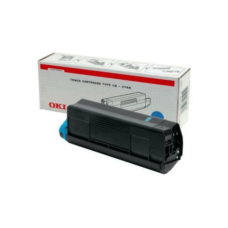 Toner Cyan Oki 42127407 ( TYPE C6 ) haute capacité, Toner Express : achat en ligne de Toner Cyan Oki 42127407 ( TYPE C6 ) haute 