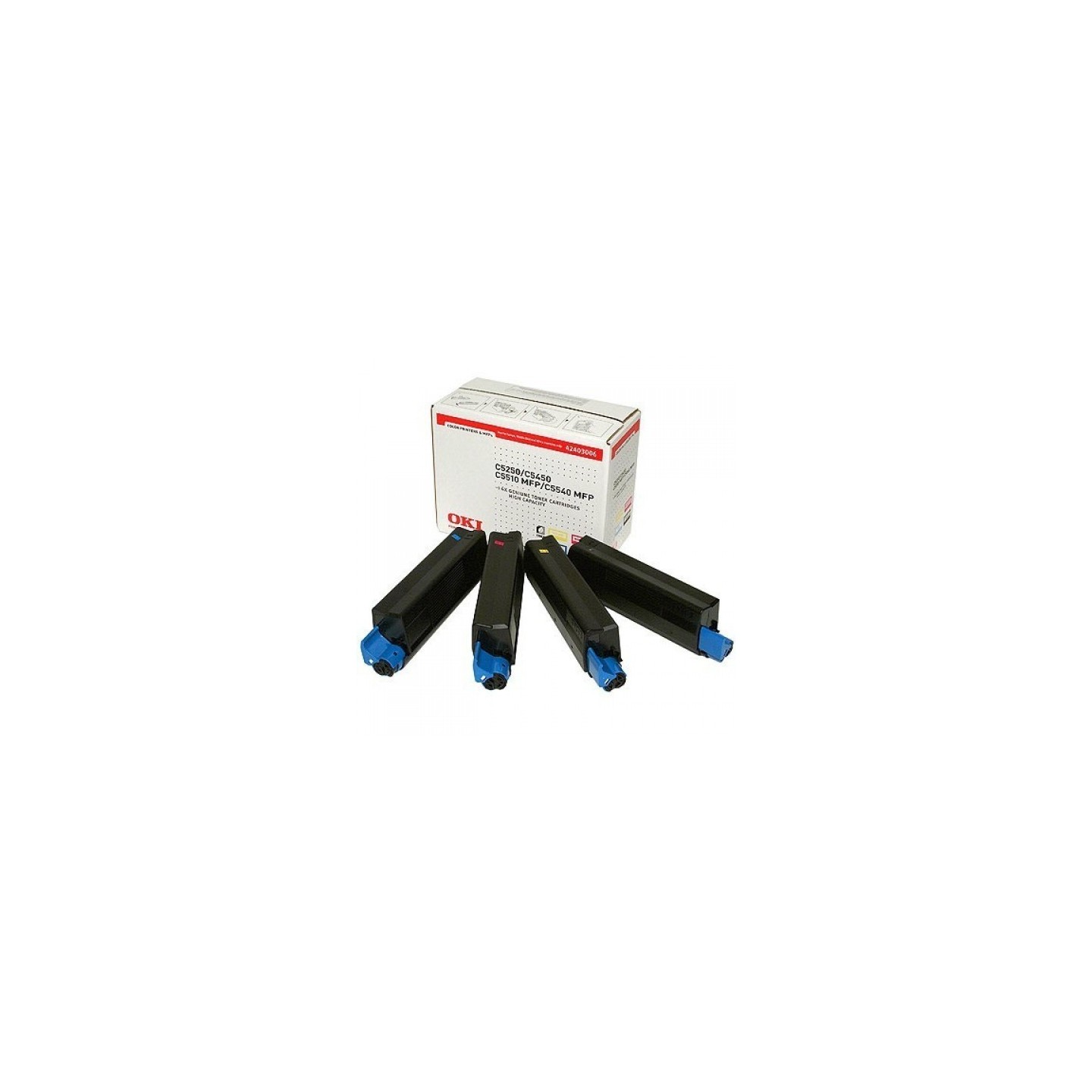 42403006 - Toner rainbow kit Oki pour C5250/C5450/C5510MFP... (N,C,M,J), Toner Express : achat en ligne de Toner Oki 