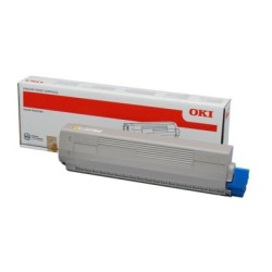 Toner jaune Oki pour imprimante Oki C8600 / C8800, Toner Express : achat en ligne de Toner jaune Oki pour imprimante Oki C8600 /