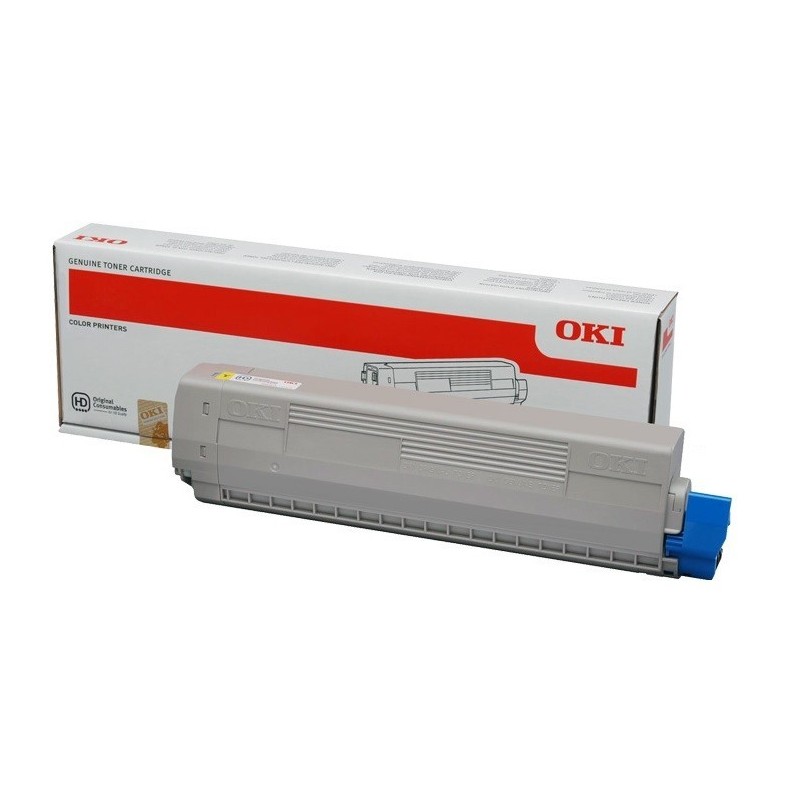 Toner jaune Oki pour imprimante Oki C8600 / C8800, Toner Express : achat en ligne de Toner jaune Oki pour imprimante Oki C8600 /