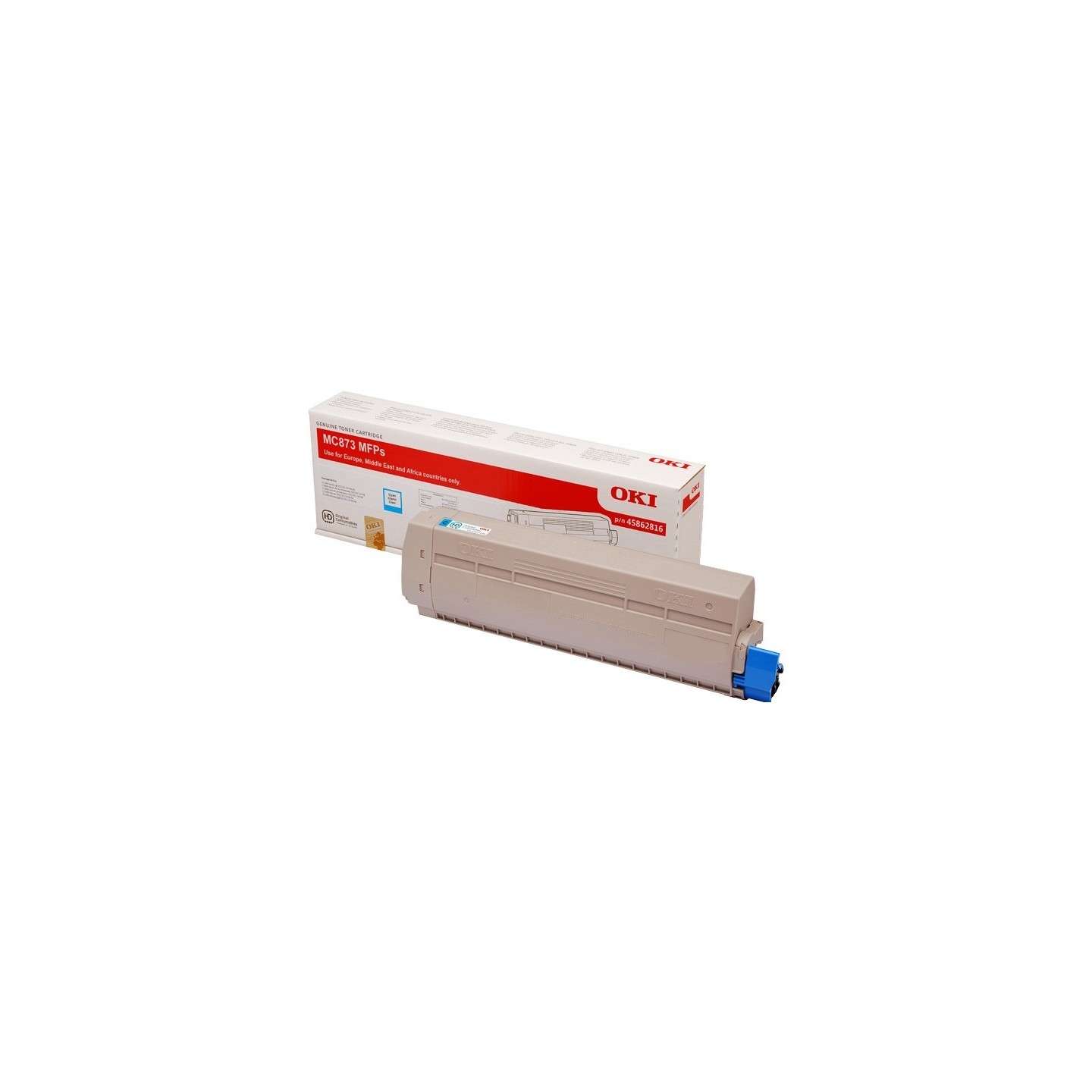 Toner Cyan haute capacité Oki pour MC873, MC883dn...