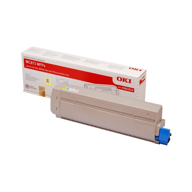 Toner Jaune haute capacité Oki pour MC873, MC883dn...