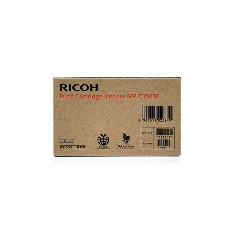 Cartouche d'encre gel jaune Ricoh pour Aficio MPC1500 / MPC1500SP, Toner Express : achat en ligne de Cartouche d'encre gel jaune