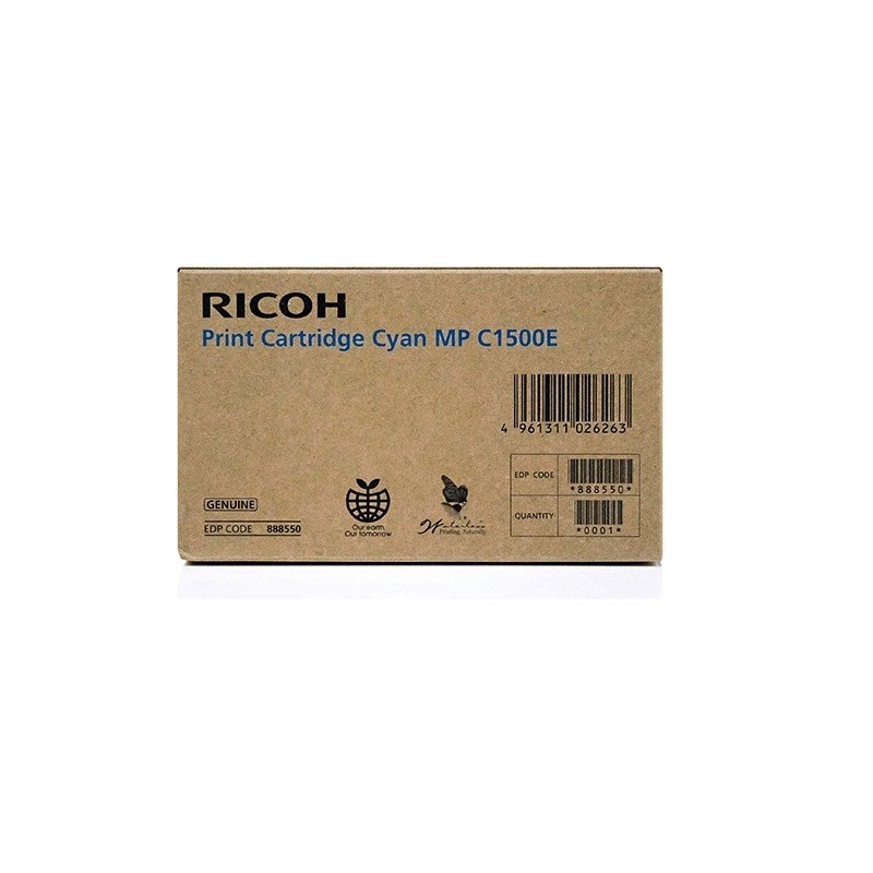 Cartouche d'encre gel cyan Ricoh pour Aficio MPC1500 / MPC1500SP, Toner Express : achat en ligne de Cartouche d'encre gel cyan R