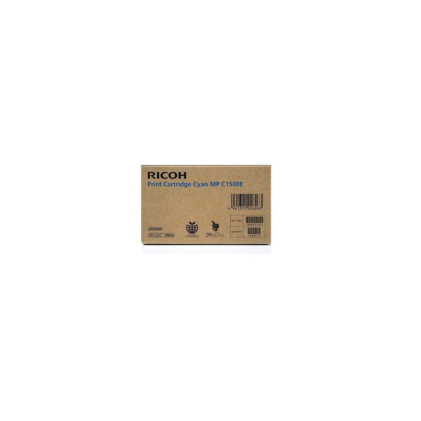 Cartouche d'encre gel cyan Ricoh pour Aficio MPC1500 / MPC1500SP, Toner Express : achat en ligne de Cartouche d'encre gel cyan R