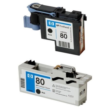 Tête d impression Noire + Kit Nettoyage HP pour Designjet 1050c ... (N°80), Toner Express : achat en ligne de Tête d impression 