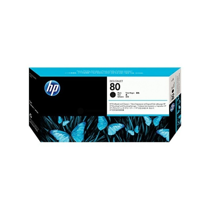 Tête d impression Noire + Kit Nettoyage HP pour Designjet 1050c ... (N°80), Toner Express : achat en ligne de Tête d impression 