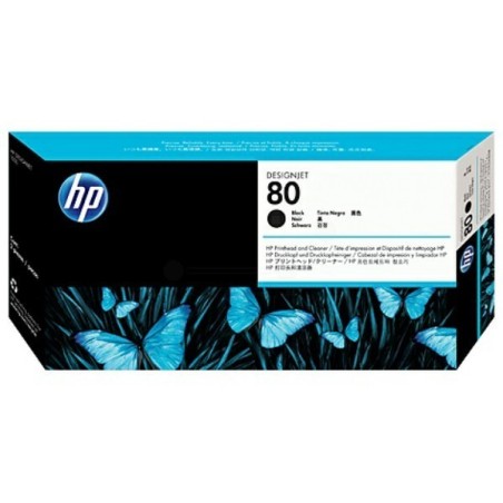Tête d impression Noire + Kit Nettoyage HP pour Designjet 1050c ... (N°80), Toner Express : achat en ligne de Tête d impression 