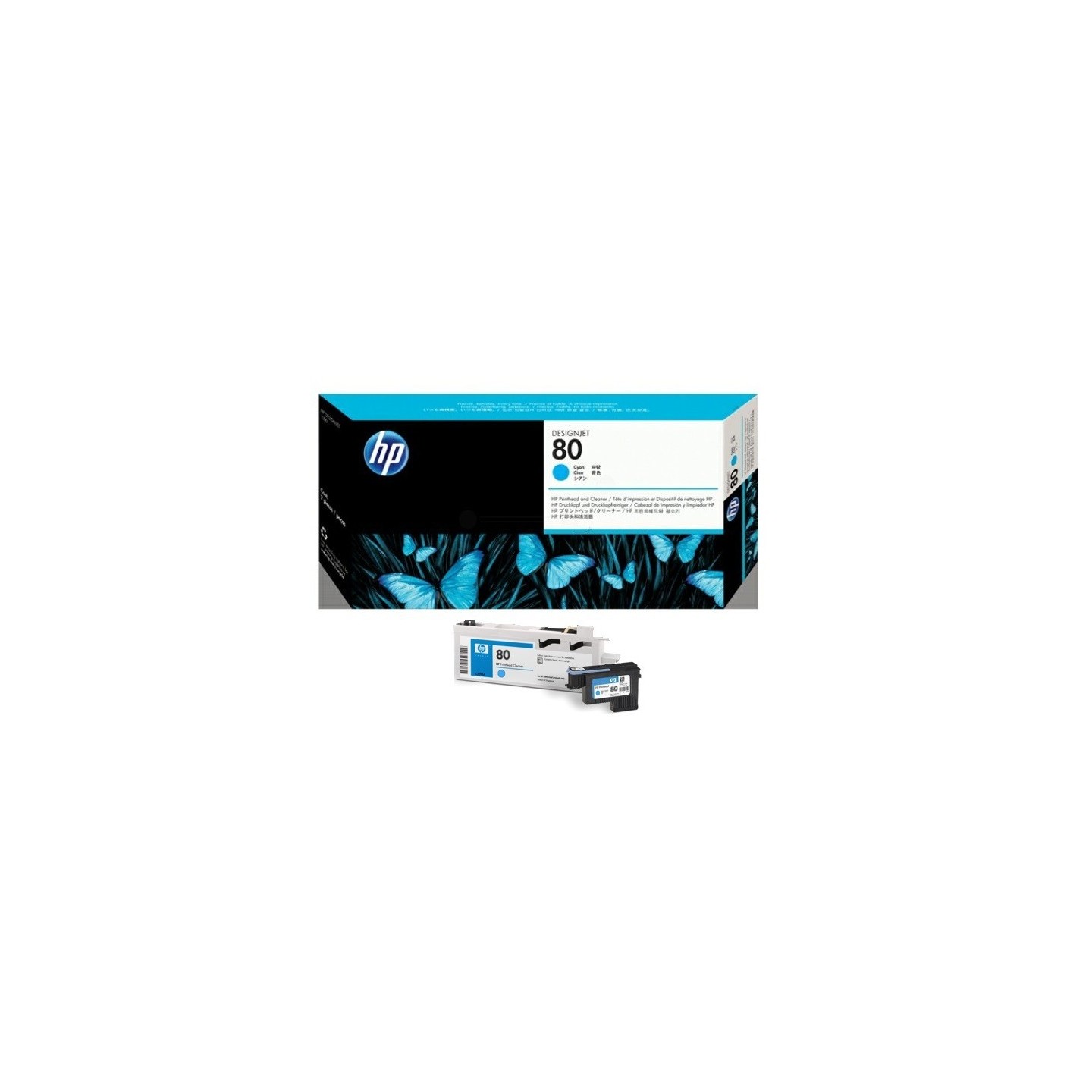 Tête d impression Cyan + Kit Nettoyage HP pour Designjet 1050c ... (N°80), Toner Express : achat en ligne de Tête d impression C