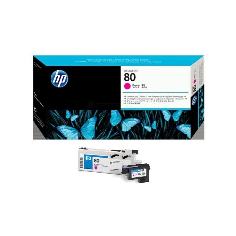Tête d impression Magenta + Kit Nettoyage HP pour Designjet 1050c ... (N°80), Toner Express : achat en ligne de Tête d impressio