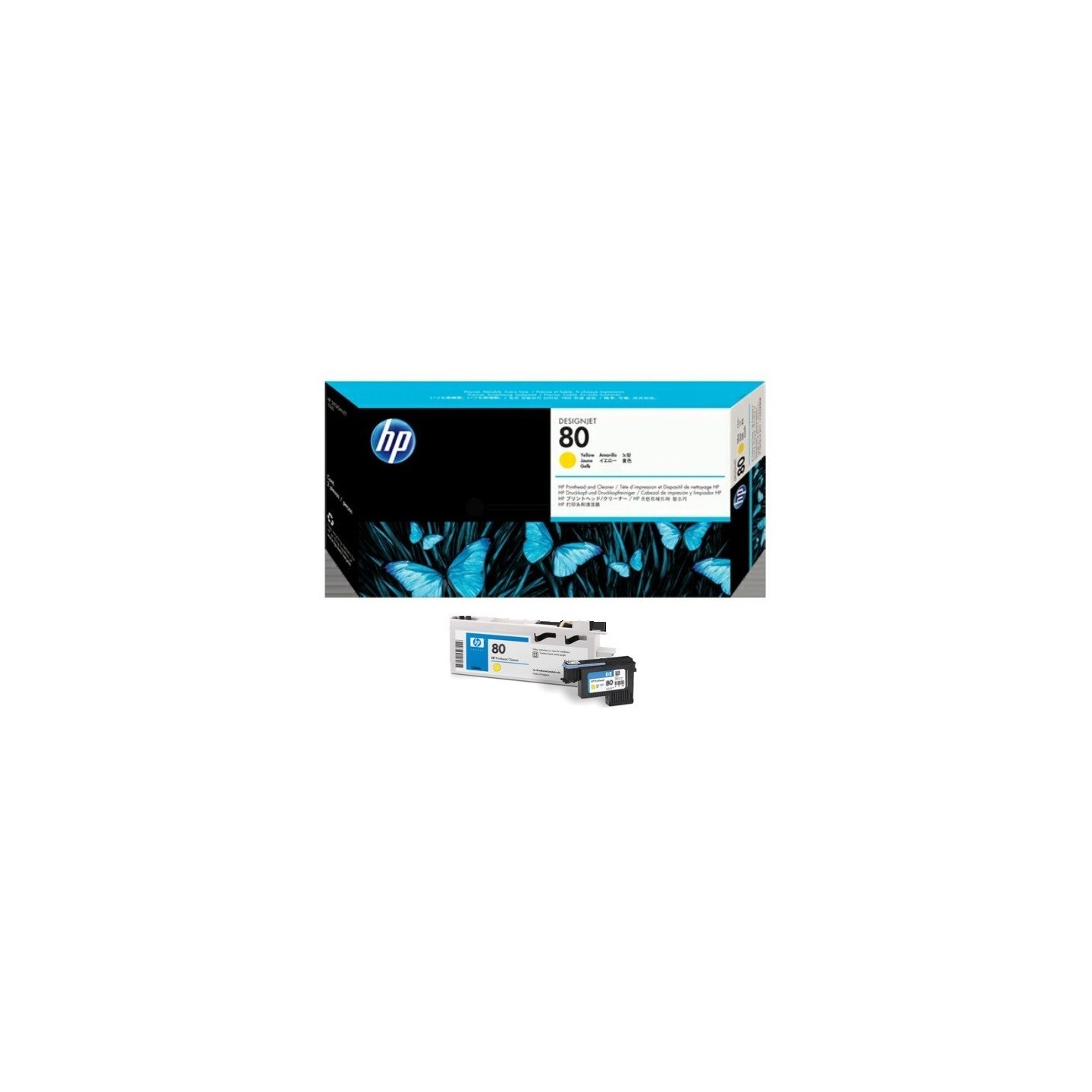 Tête d impression Jaune + Kit Nettoyage HP pour Designjet 1050c ... (N°80), Toner Express : achat en ligne de Tête d impression 