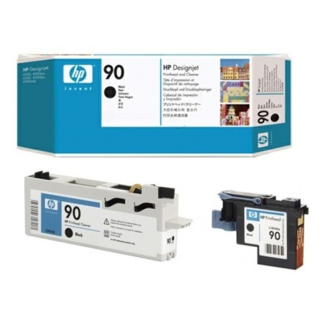 Tête d'impression noire + kit nettoyage HP pour Designjet 4000... (n°90), Toner Express : achat en ligne de Tête d'impression no