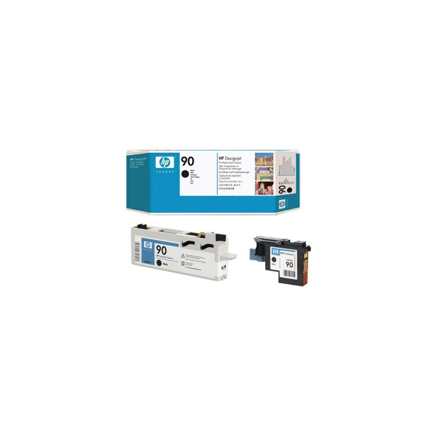 Tête d'impression noire + kit nettoyage HP pour Designjet 4000... (n°90), Toner Express : achat en ligne de Tête d'impression no