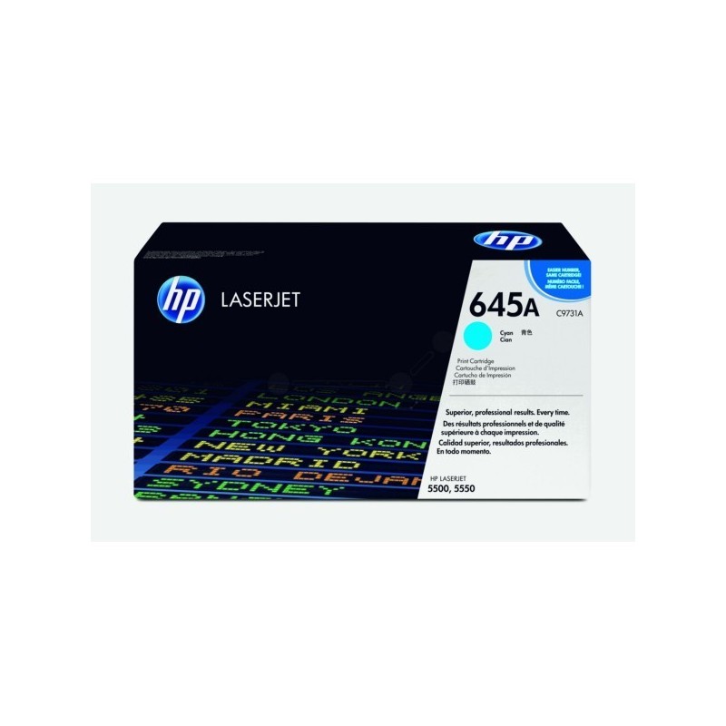 Toner Cyan HP pour Color LaserJet 5500 -5550 (645A), Toner Express : achat en ligne de Toner Cyan HP pour Color LaserJet 5500 -5