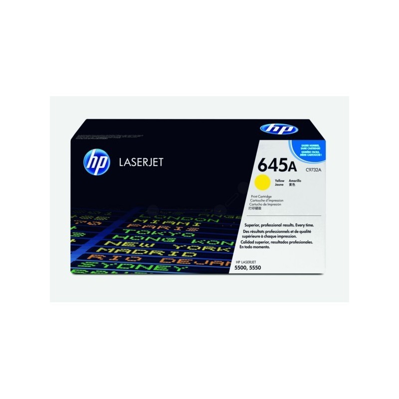 Toner Jaune HP pour Color LaserJet 5500 - 5550 (645A), Toner Express : achat en ligne de Toner Jaune HP pour Color LaserJet 5500