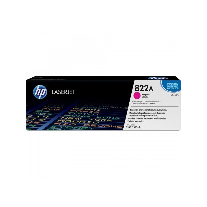 Toner Magenta HP pour Color LaserJet 9500 (822A), Toner Express : achat en ligne de Toner Magenta HP pour Color LaserJet 9500 (8