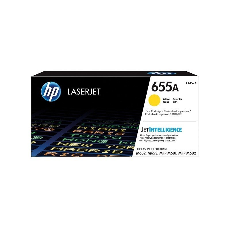Toner Yellow HP pour Color LaserJet Enterprise M652 / M653.... (655A) - 10 500 pages