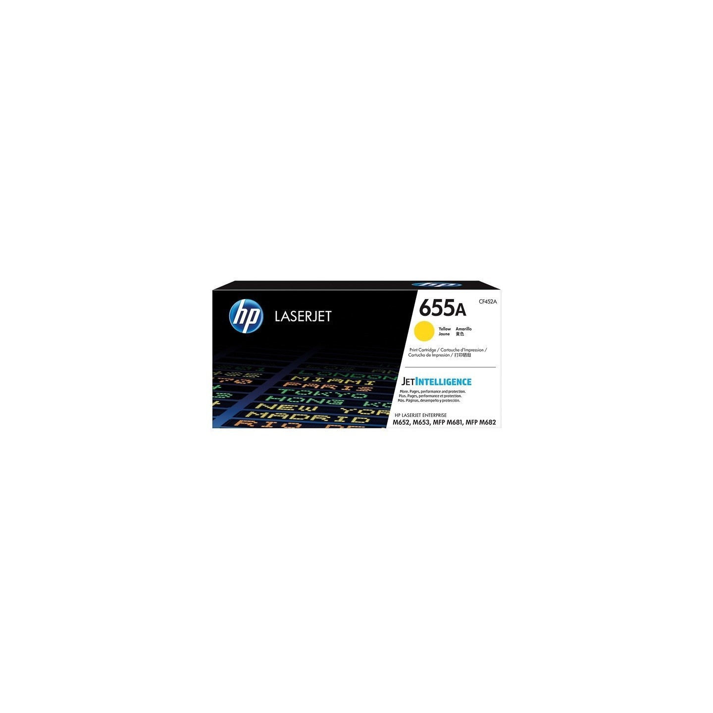 Toner Yellow HP pour Color LaserJet Enterprise M652 / M653.... (655A) - 10 500 pages
