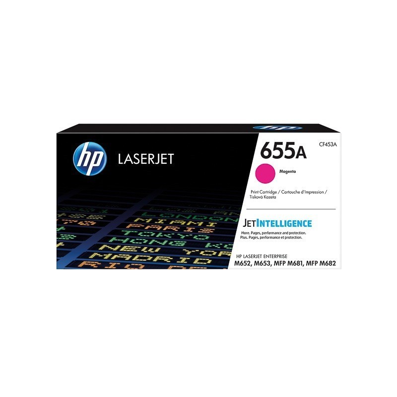 Toner Magenta HP pour Color LaserJet Enterprise M652 / M653.... (655A) - 10 500 pages