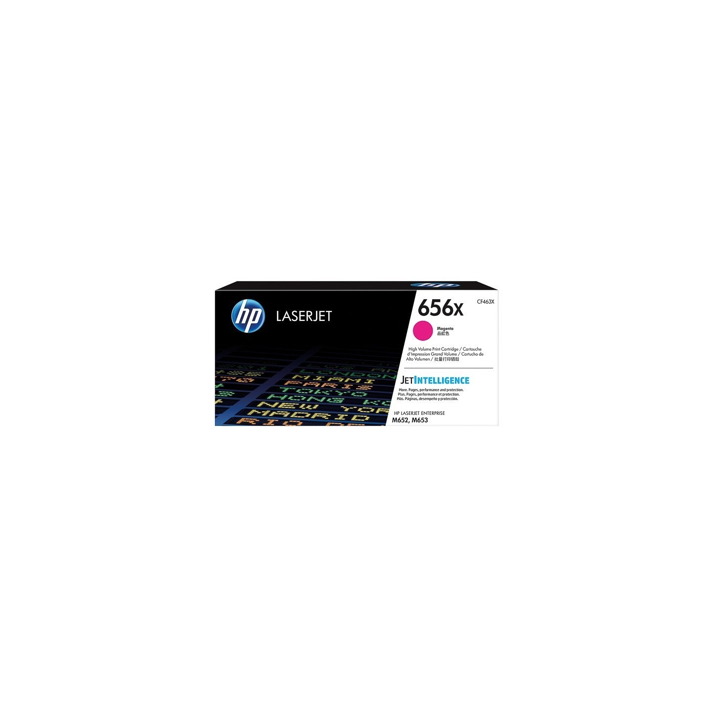 Toner Magenta HP Haute Capacité pour Color LaserJet Enterprise M652 / M653.... (656X) - 22 000 pages
