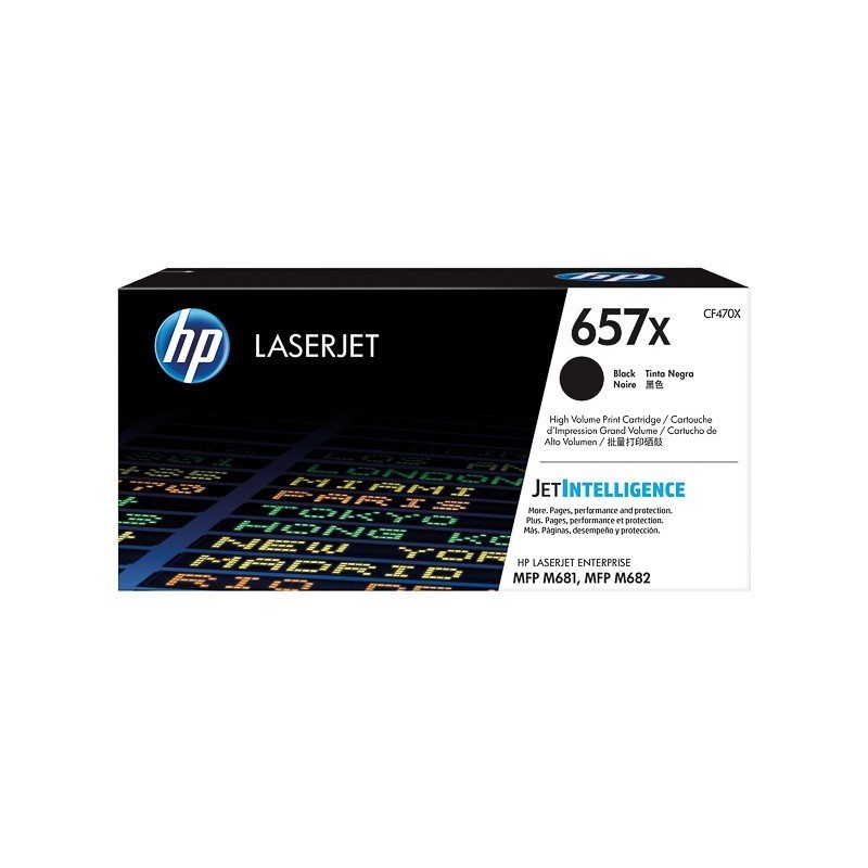 Toner Noir HP Haute Capacité pour LaserJet Enterprise M681 / M682.... (657X) - 28 000 pages
