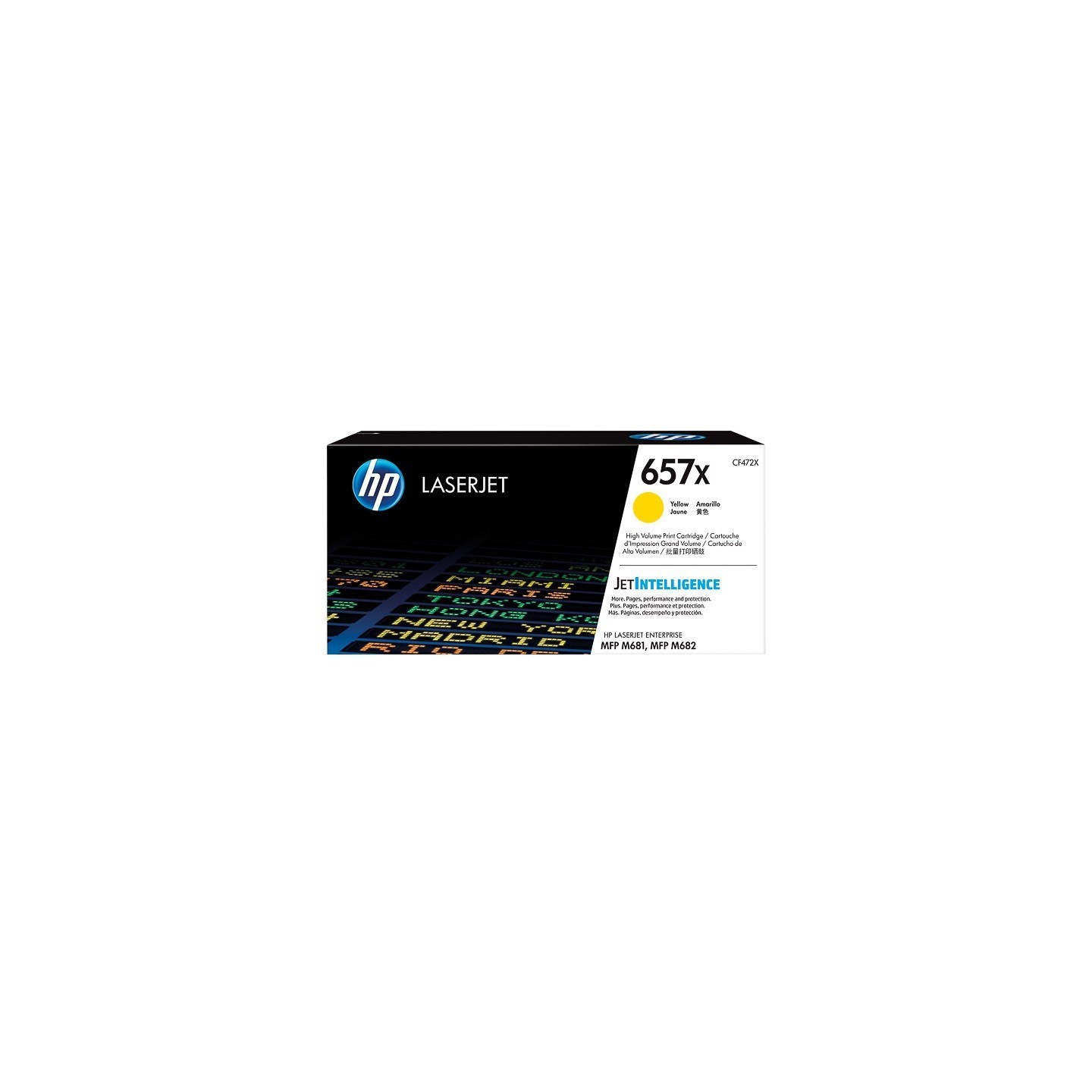 Toner Jaune HP Haute Capacité pour LaserJet Enterprise M681 / M682.... (657X) - 23 000 pages