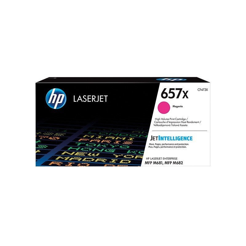 Toner Magenta HP Haute Capacité pour LaserJet Enterprise M681 / M682.... (657X) - 23 000 pages