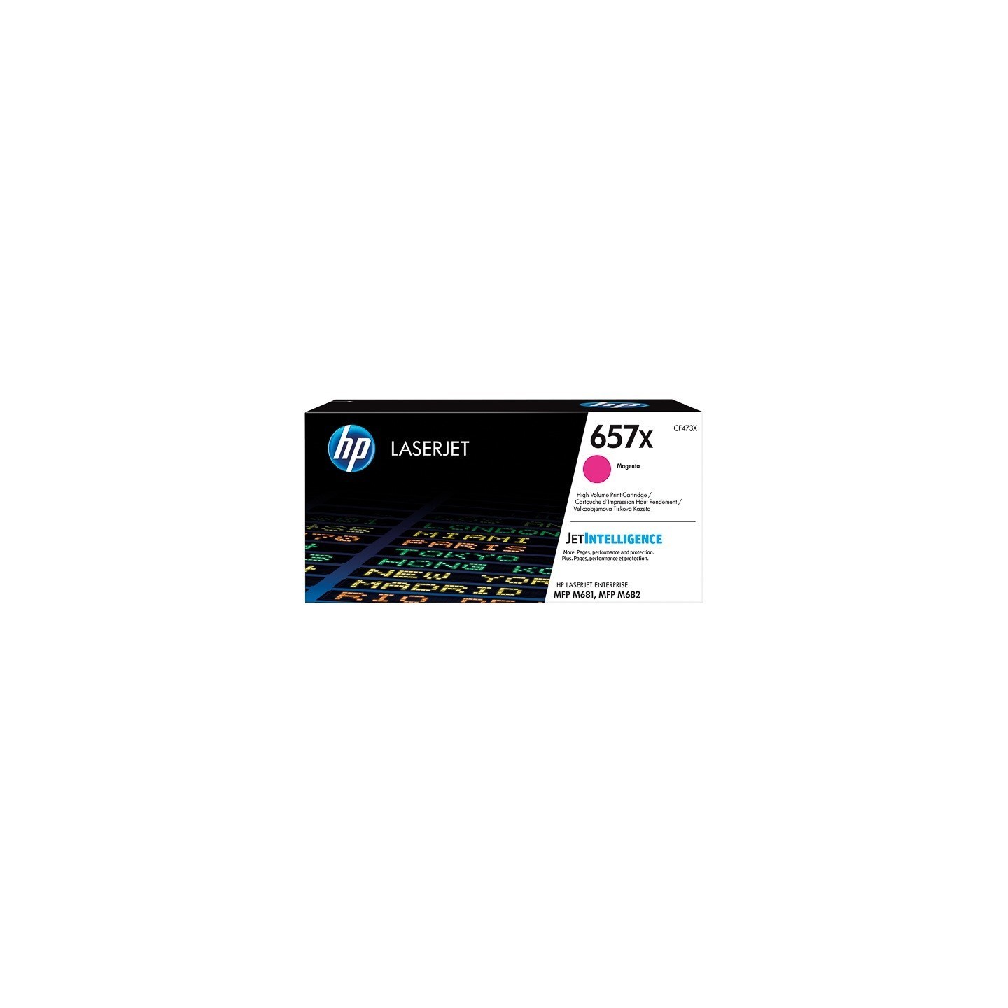 Toner Magenta HP Haute Capacité pour LaserJet Enterprise M681 / M682.... (657X) - 23 000 pages