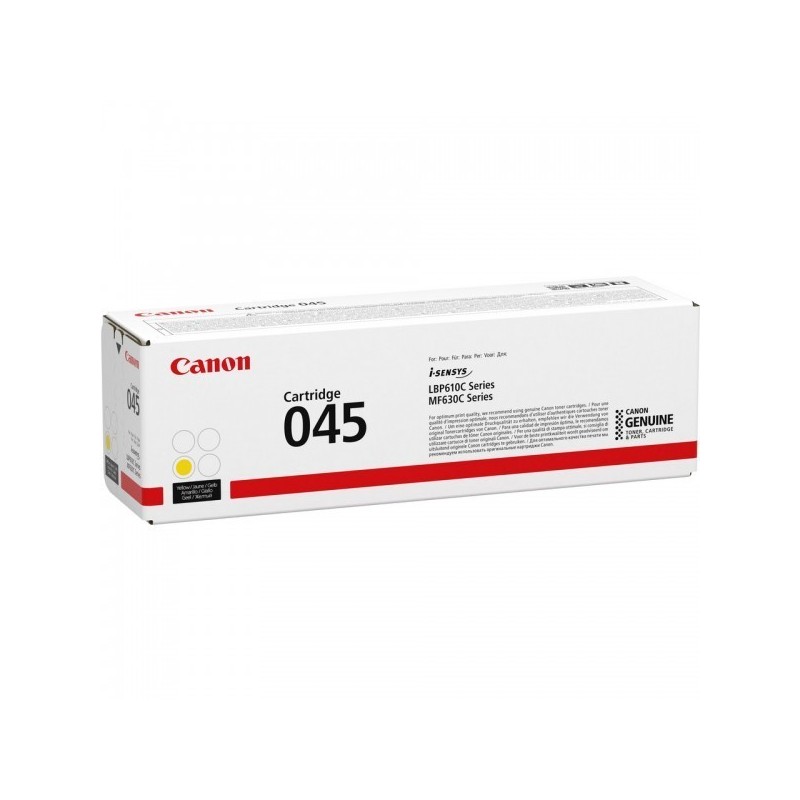 Cartouche Toner Jaune CANON pour Imprimante Laser (N°045Y) - Capacité 1300 pages