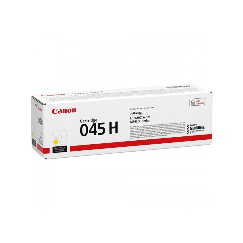 Cartouche Toner Jaune Haute Capacité CANON pour Imprimante Laser (N°045HY) - Capacité 2 200 pages