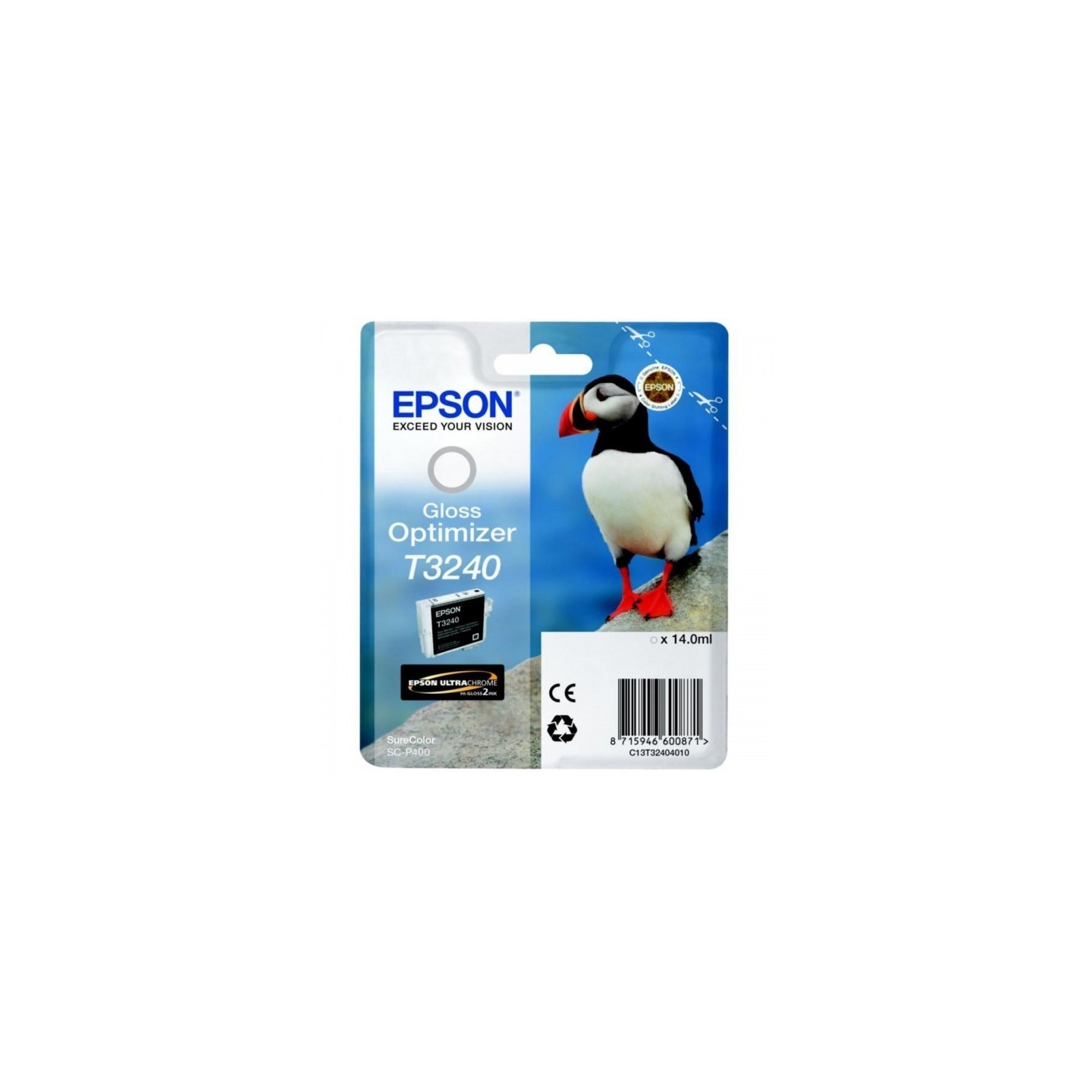 Optimiseur de Brillance T3240 EPSON MACAREUX (14 ml) pour Imprimante SureColor SC-P400