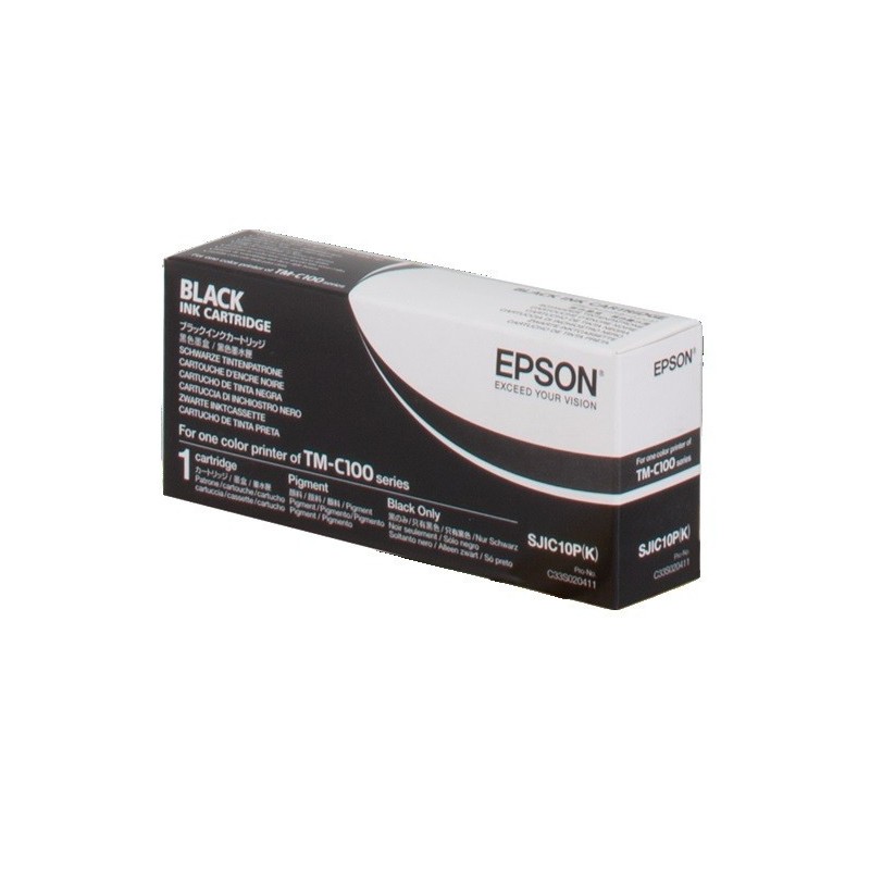 Cartouche Jet d'encre SJIC10K Noir EPSON (24,8 ml) pour Imprimante TM-C100