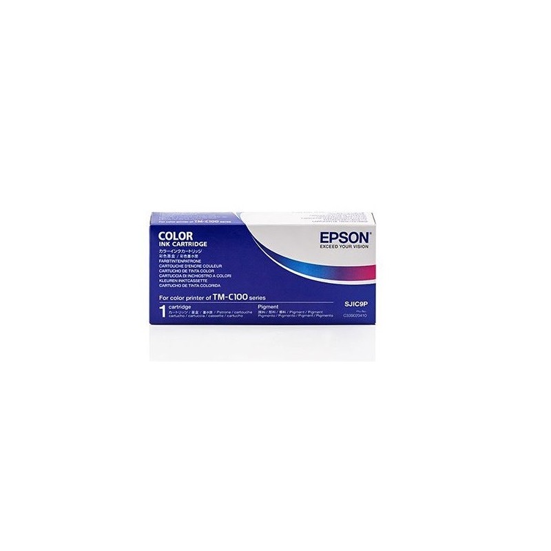 Cartouche Jet d'encre SJIC9P Couleur EPSON (24,8 ml) pour Imprimante TM-C100