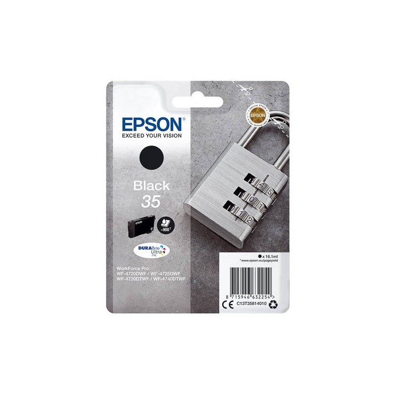 Cartouche d'encre Noire Epson pour WorkForce Pro 4720DWF .. (n°35) (Cadenas)
