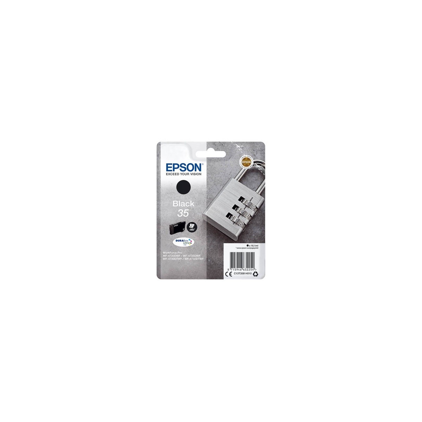 Cartouche d'encre Noire Epson pour WorkForce Pro 4720DWF .. (n°35) (Cadenas)
