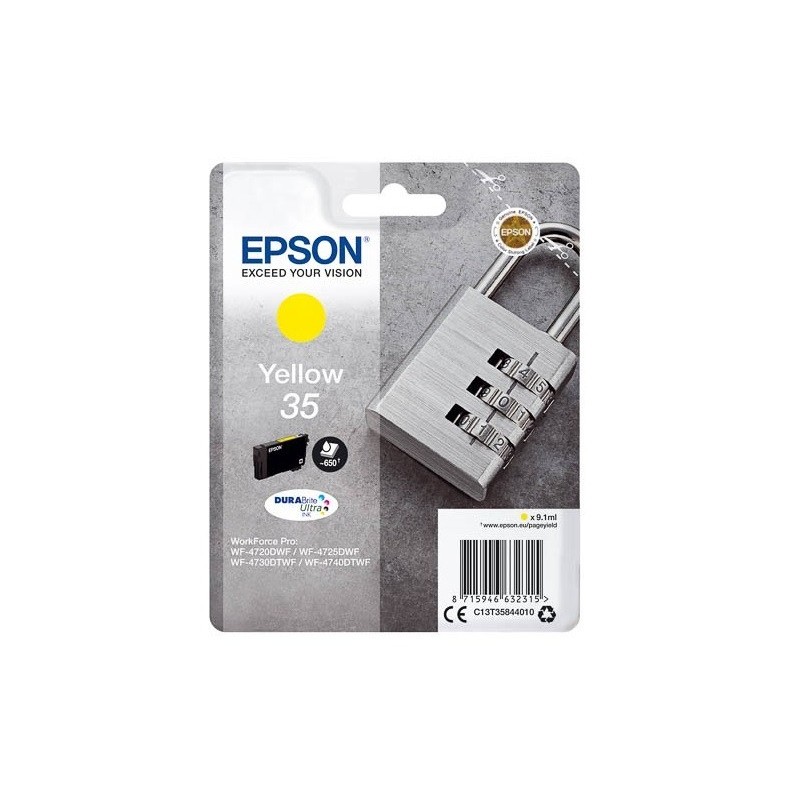Cartouche d'encre Jaune Epson pour WorkForce Pro 4720DWF .. (n°35) (Cadenas)
