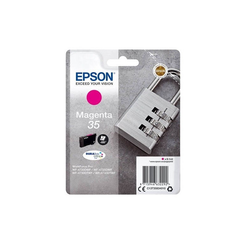 Cartouche d'encre Magenta Epson pour WorkForce Pro 4720DWF .. (n°35) (Cadenas)