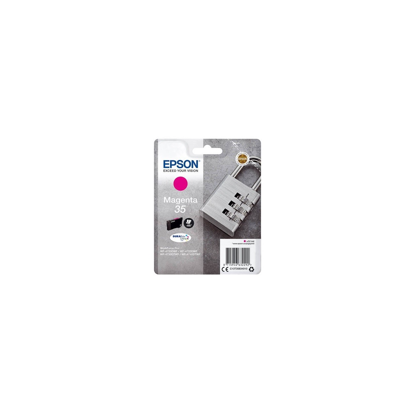 Cartouche d'encre Magenta Epson pour WorkForce Pro 4720DWF .. (n°35) (Cadenas)