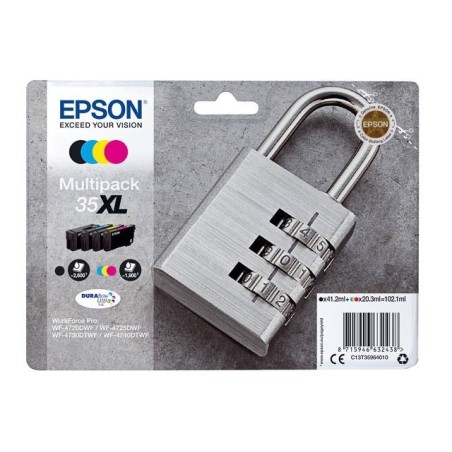 Pack de 4 Cartouches d'encre Haute Capacité Epson pour WorkForce Pro 4720DWF .. (n°35XL) (Cadenas)